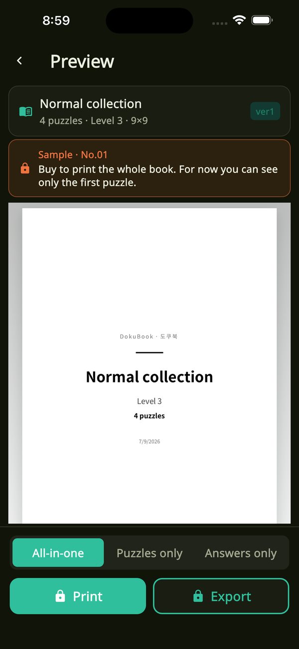 DokuBook Make it in the app, print it on A4